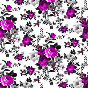 Beautiful Seamless Watercolor Floral Pattern, Small Flowers on White Background.
