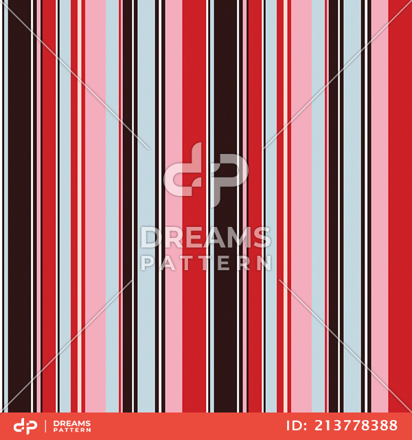 Seamless Multicolor Striped Pattern, Vertical Lined Background Ready for Textile Prints.