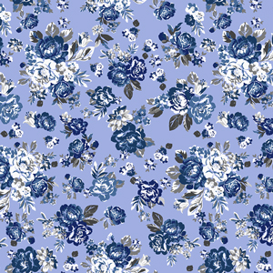 Watercolor Illustration Seamless Flowers Pattern. Ready for Textile Prints.