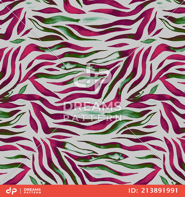 Seamless Animal Skin Pattern, Colored Zebra Skin Ready for Textile Prints.