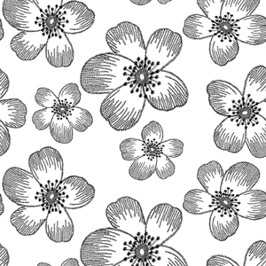 Seamless Embroidery Flowers Pattern. Fashion Art for Clothes, T-shirt and Textile.