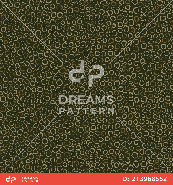 Seamless Geometric Pattern, Colored Abstract of Small Wavy Circles for Textile Prints.