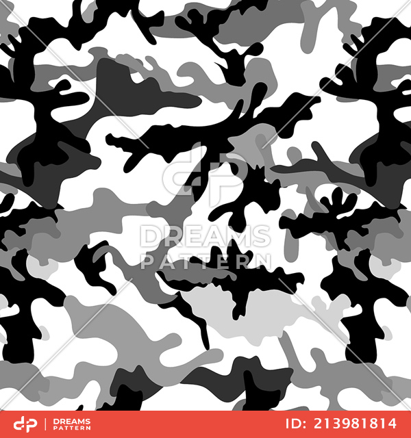 Seamless Army Camouflage, Colored Military Background Ready for Textile Prints.