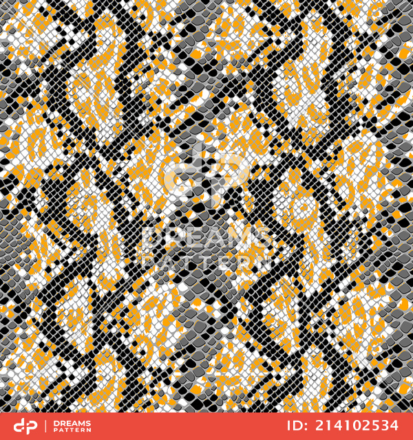 Seamless Textured Snake Skin Pattern with Leopard Skin Designed for Textile Prints.