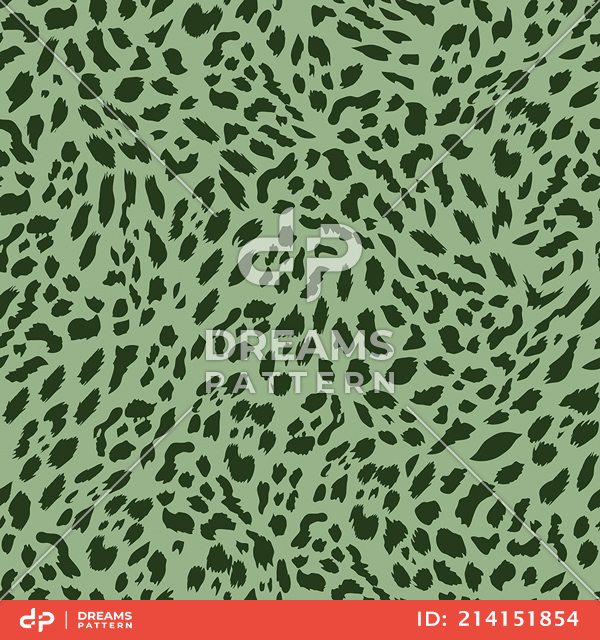 Seamless Animal Skin Cheetah Pattern, Colored Background Ready for Textile Prints.