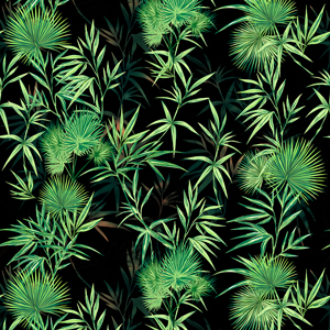 Seamless Beautiful Tropical Leaves Pattern with Stylish Background.