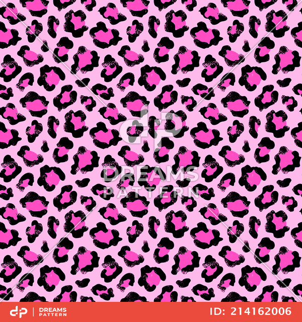 Seamless Colored Animal Skin Pattern, Repeated Leopard Skin Design.