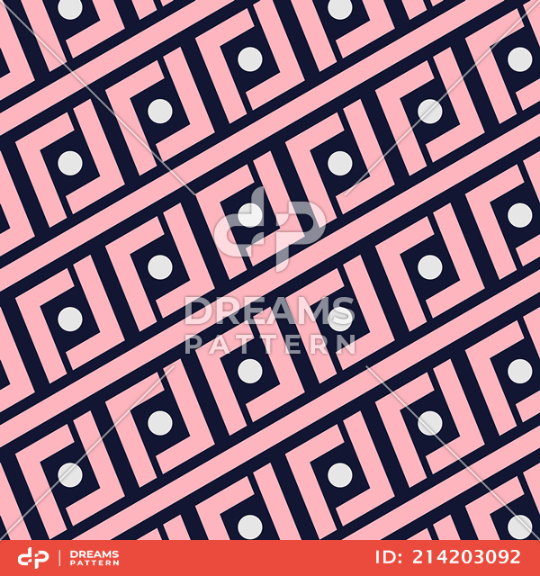 Seamless Geometric Pattern with Slanted Lines Ready for Textile Prints.