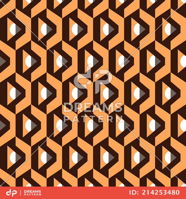 Seamless Abstract Geometric Pattern on Colored Background Ready for Textile Prints.