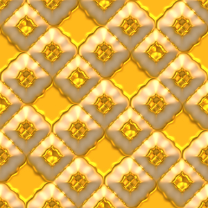 Luxury Golden Geometric Pattern, Seamless 3D Rendering Texture Ready for Textile Prints.
