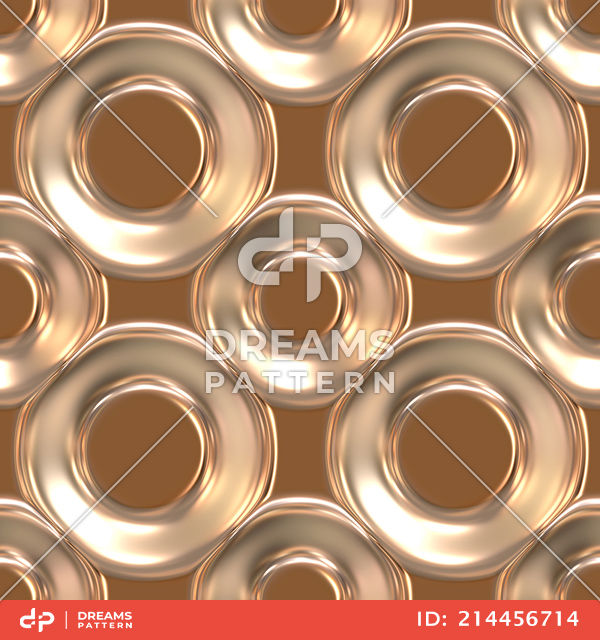 Luxury Golden Geometric Pattern, Seamless 3D Rendering Texture Ready for Textile Prints.