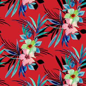 Seamless Colorful Floral Pattern, Hand Drawn Flowers Design Ready for Textile Prints.