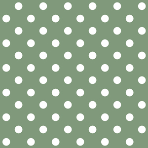 Seamless Pattern with White Polka Dots on Green, Ready for Textile Prints.