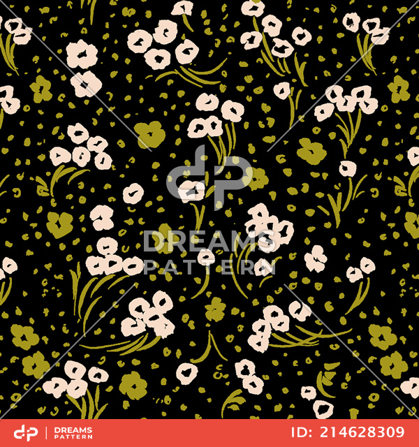 Seamless Multicolor Mini Floral Pattern, Pretty Design Ready for Textile Prints.