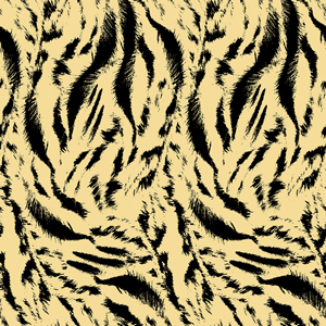 Seamless Pattern of Tiger Skin, Fashion and Stylish on Yellow background.