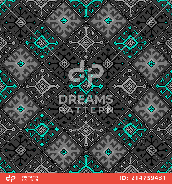 Seamless Ethnic Pattern, Geometric Traditional Aztec Design Ready for Textile Prints.