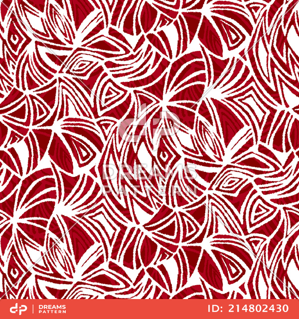 Seamless Abstract Colored Lined Pattern, Hand Drawn Shaped Design Ready for Textile Prints.