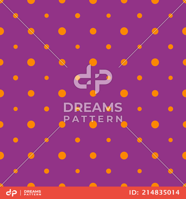 Seamless Pattern of Small and Big Circles, Design Ready for Textile Prints.