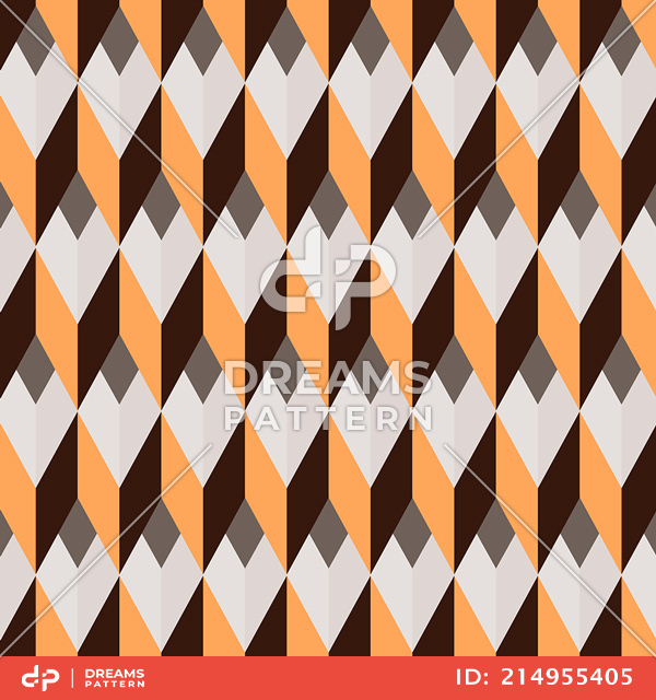 Seamless Abstract Design of Geometrical Shapes. Repeated Pattern for Textile Prints.