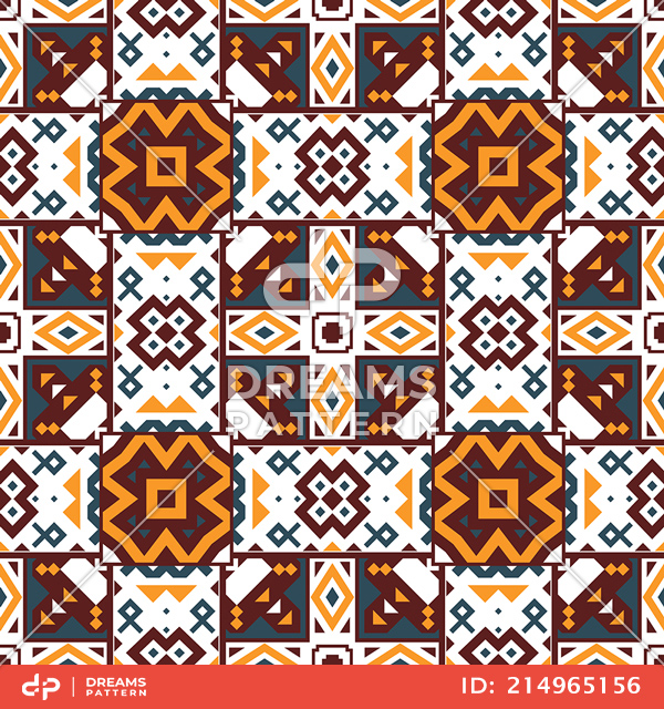 Seamless Geometric Ethnic Pattern, Ready for Carpet, Clothing, Fabric and Textile Prints.