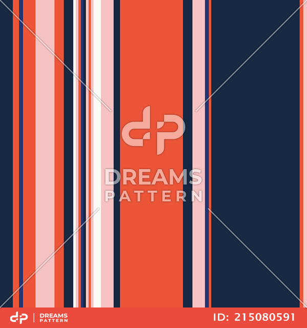 Seamless Colorful Striped Pattern, Lined Design Ready for Textile Prints.