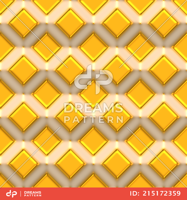 Luxury Golden Geometric Pattern, Seamless 3D Rendering Texture Ready for Textile Prints.