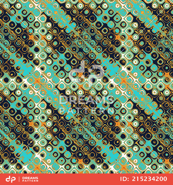 Seamless Abstract Illustration Pattern, Geometry Curved Design Ready for Textile Prints.