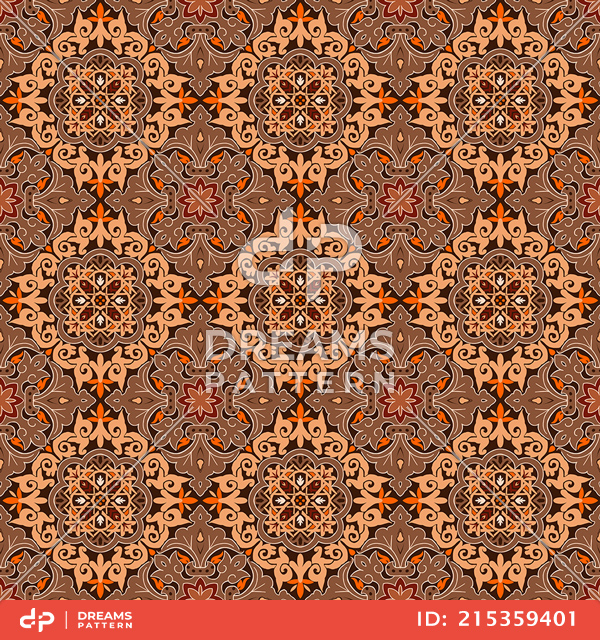 Seamless Ethnic Geometric Motifs, Morocco Arabic Pattern, Traditional Design.