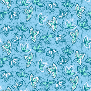 Seamless Floral Pattern in Sketched Outline Style. Hand Drawn Design for Prints.