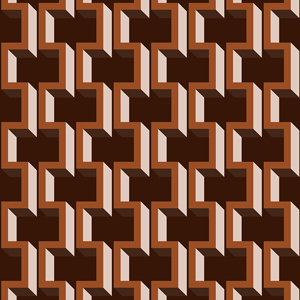 Seamless 3D Geometric Pattern of Vertical Shapes Ready for Textile Prints.