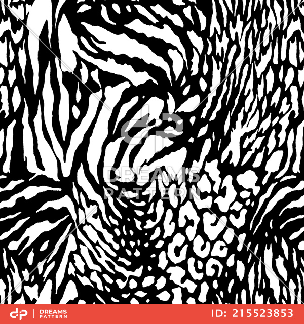 Seamless Animal Skin Pattern, Repeated Design Ready for Textile Prints.