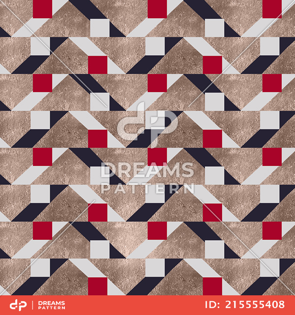 Seamless Abstract Geometric Pattern on Colored Background Ready for Textile Prints.