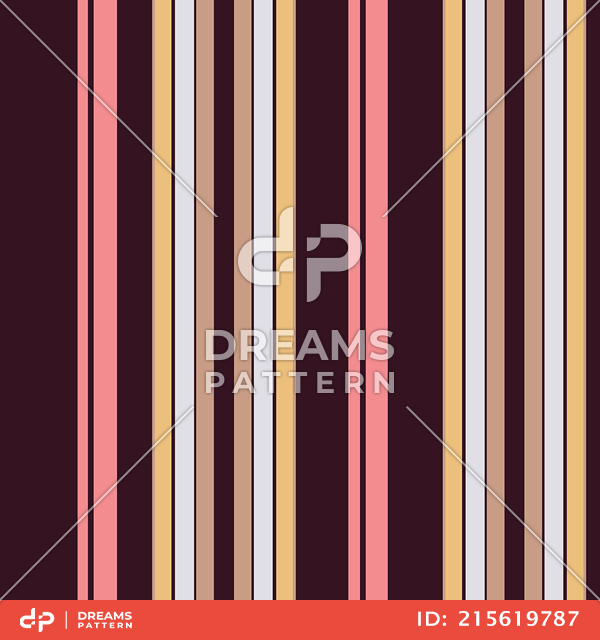 Seamless Colorful Striped Pattern, Lined Design Ready for Textile Prints.