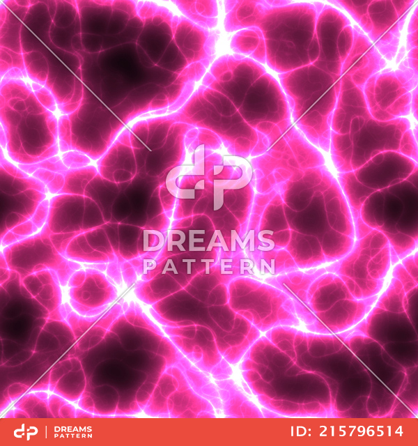 Seamless Digital Illustration Pattern, Abstract Design, Electric Lightning Background.