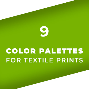 Set 09 Color Palettes for Textile Prints. Tints and Shades Chart, Colors Guide Swatches.