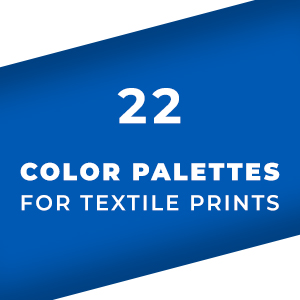 Set 22 Color Palettes for Textile Prints. Tints and Shades Chart, Colors Guide Swatches.