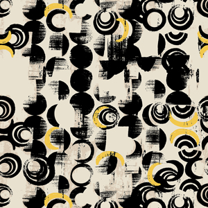 Seamless Geometric Textured Pattern with Circles on Colored Background Ready for Textile Prints.