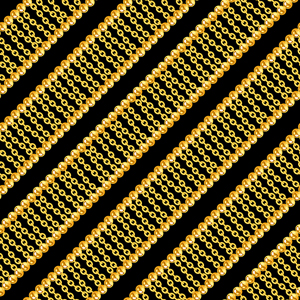 Seamless Pattern of Golden Chains Designed with diagonal form Ready for Textile Prints.