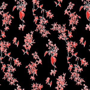 Seamless Floral Pattern, Small Hand Drawn Flowers with Leaves Ready for Textile Prints.