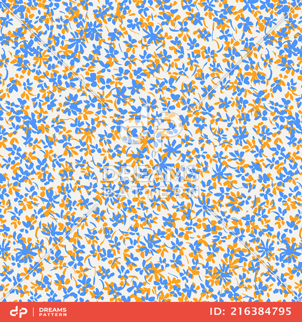 Seamless Multicolor Mini Floral Pattern, Pretty Design Ready for Textile Prints.