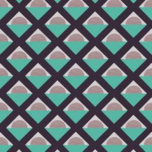 Repeated Abstract Pattern of Geometrical Shapes Ready for Textile Prints.
