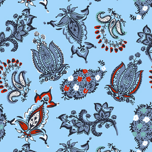 Seamless Paisley Abstract Pattern. Decorative Ethnic Design Ready for Textile Prints.