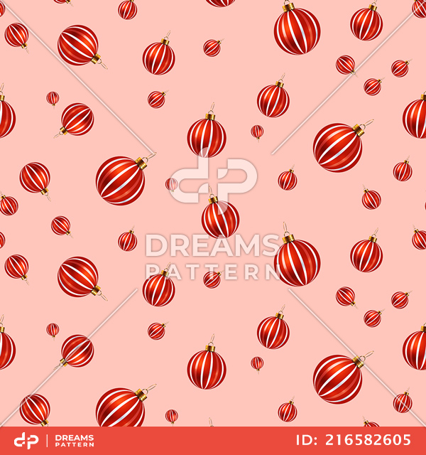 Seamless Pattern of Christmas Ornamental on Black Ready for Textile Prints.