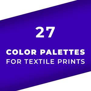 Set 27 Color Palettes for Textile Prints. Tints and Shades Chart, Colors Guide Swatches.