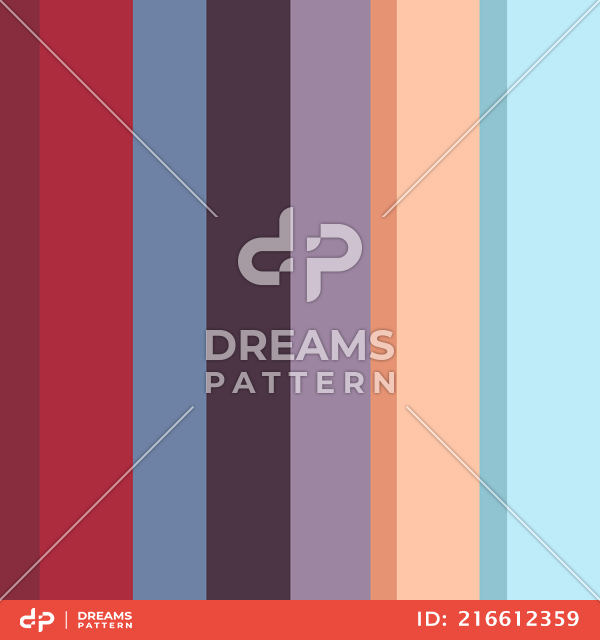 Seamless Multicolor Striped Pattern, Vertical Lined Background Ready for Textile Prints.