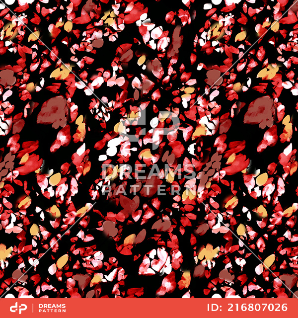 Seamless Abstract Texture Pattern, Fashionable Textile Print on Black Background.