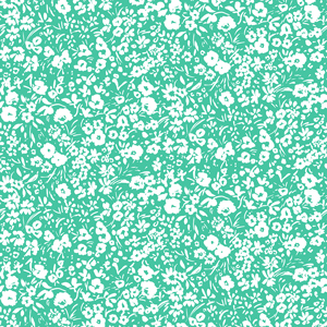 Seamless Pattern of Light Floral on Green Background Ready for Textile Prints.