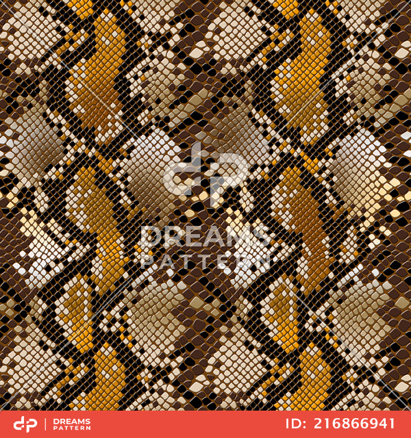 Seamless Snake Skin Pattern, Fashionable Design Ready for Textile Prints.