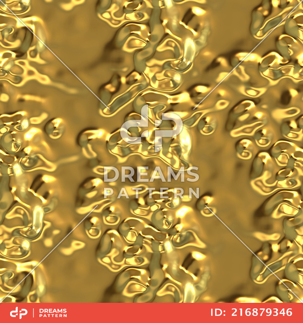 Luxury Golden Geometric Pattern, Seamless 3D Rendering Texture Ready for Textile Prints.