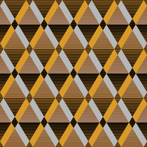 Repeated Colorful Geometric Design, Seamless Pattern of Lined Triangles Ready for Textile Prints.